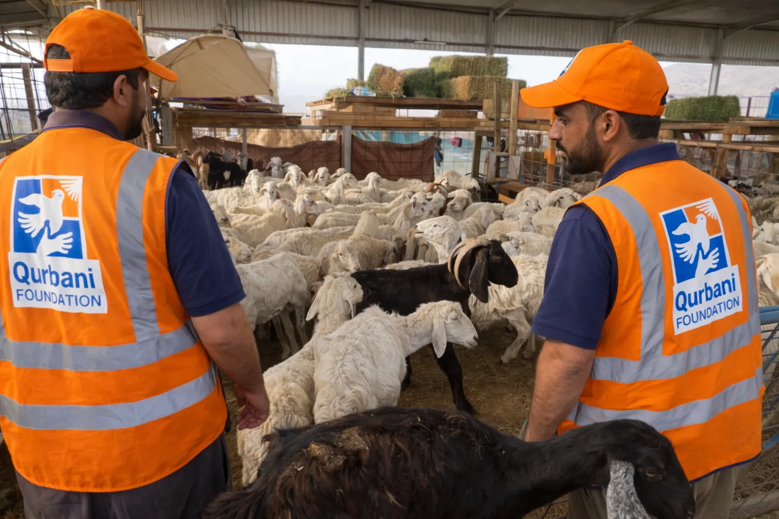 Qurbani Foundation team selecting healthy animals for Aqiqah